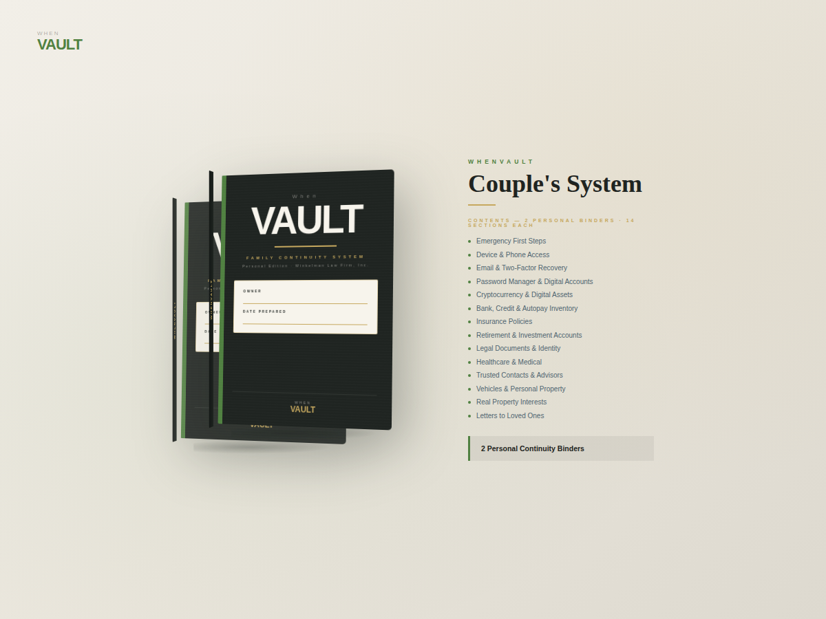 WhenVault Couple's System